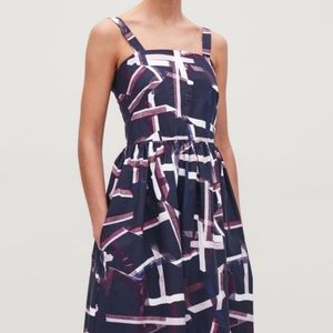 COS Poplin Cotton Printed Maxi Dress 40EU/10US